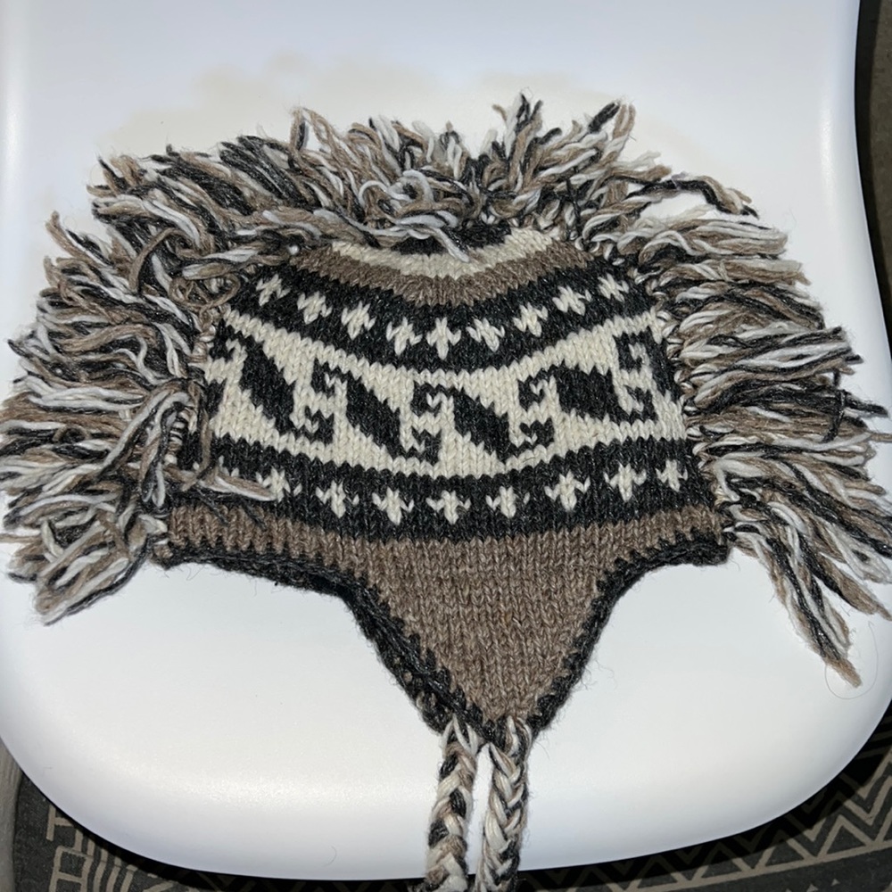 Mohawk Hand Knitted Stripes Beanie Trooper Hat